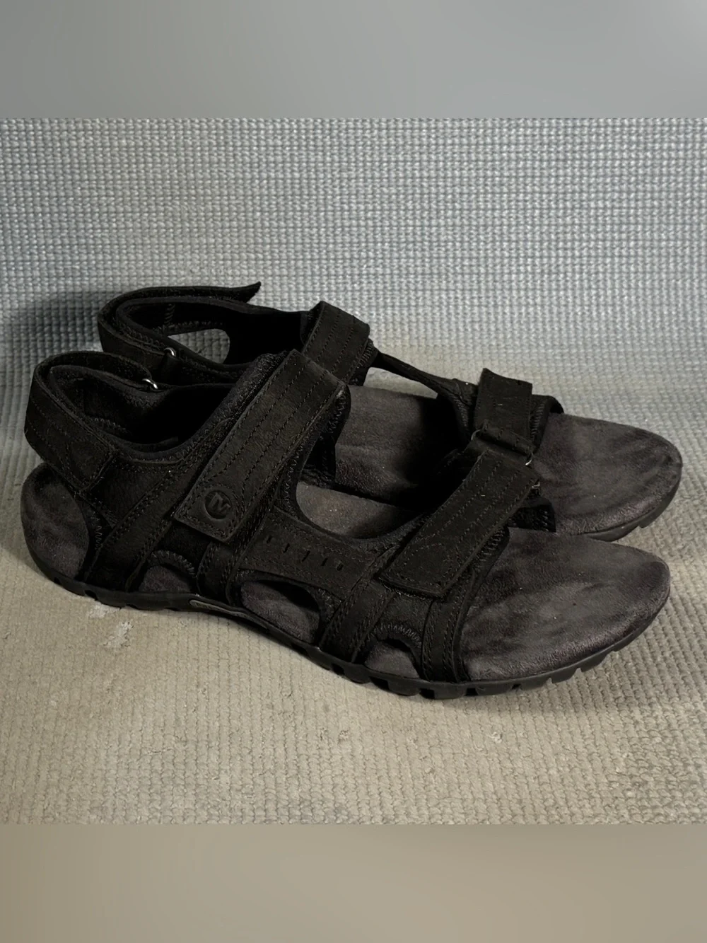 Merrell Men's Sandspur Lee Backstrap Black Sandals Size 10